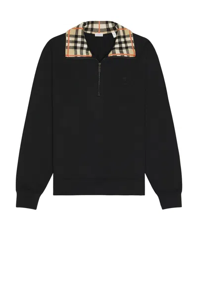 BURBERRY CHUNKY COLLAR QUARTER ZIP CREW
