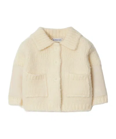 Burberry Chunky-knit Cardigan In Nude