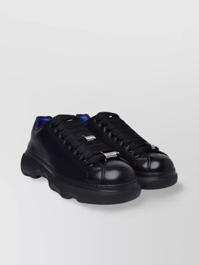 BURBERRY CHUNKY SOLE ROUND TOE SNEAKERS