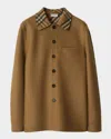 Burberry Cie Check Collar Shirt Jacket In Nest