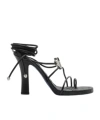 Burberry Circumferential Self-fastening High-heeled Sandals In Black