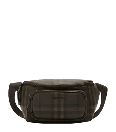 Burberry City Check Belt Bag In Brown