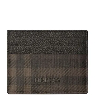 Burberry City Check Card Holder In Brown