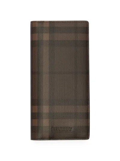 Burberry City Check Portemonnaie In Brown