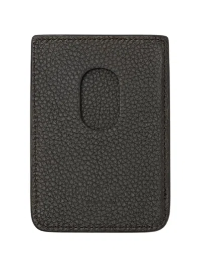 Burberry City Check Magnetic Card Case In Brown