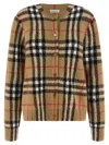 Burberry Check-pattern Cashmere Cardigan In Brown