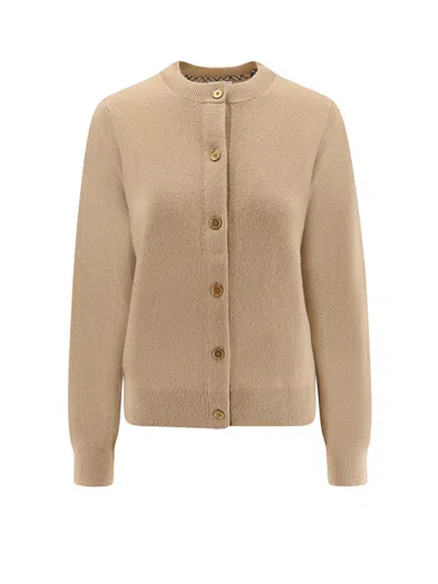Burberry Clara Cashmere Blend Cardigan In Multi