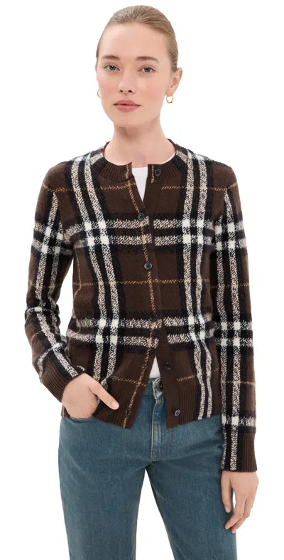 Burberry Check Intarsia Cashmere Overshirt In Multi