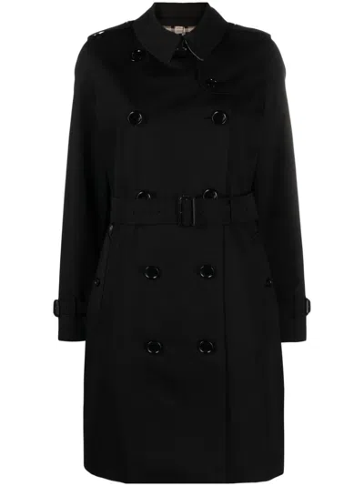 Burberry Classic Black Cotton Trench Jacket For Women