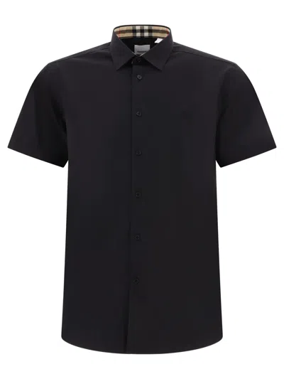 Burberry Classic Black Short-sleeve Shirt For Men