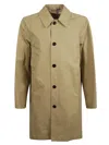 Burberry Cotton Trench Coat With Oversized Sleeves And In Multicolour