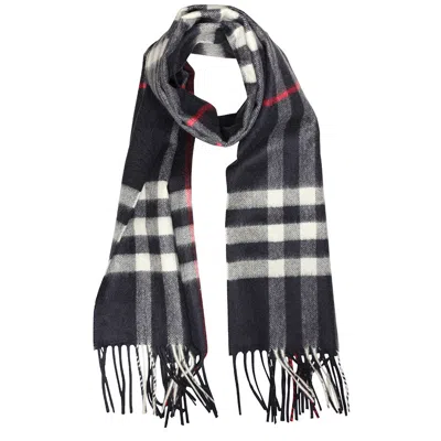 Burberry Classic Cashmere Scarf In Check - Navy In Blue