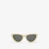 Burberry Acetate Cat Eye Sunglasses In Beige