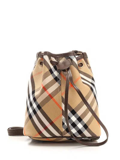 Burberry Classic Check Bucket Bag In Sand