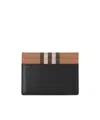 Burberry Classic Check Card Holder In Black