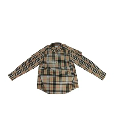 Burberry Classic Check Long Sleeve Shirt In Brown