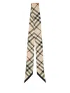Burberry Classic Check Pattern Silk Scarf In Grey