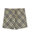 Burberry Patterned Swim Trunks Elastic Waistband In Grey