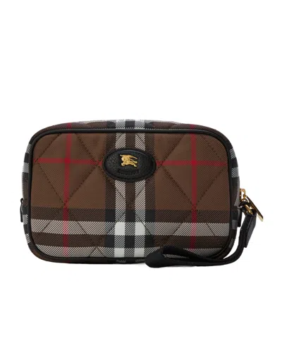 Burberry Classic Check Pouch Camera Bag In Brown