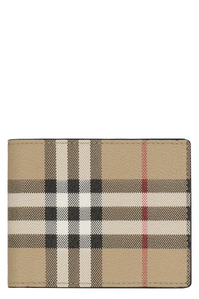 Burberry Classic Check Print Wallet For Men In Brown