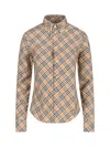 Burberry Beige All Over Check Shirt