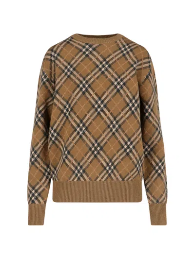 Burberry Classic 'check' Sweater In Brown