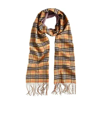 Burberry Classic Checked Scarf In Nude