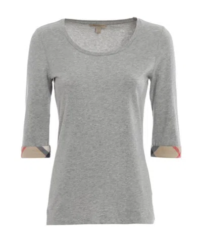 Burberry Classic Checked T-shirt In Gray