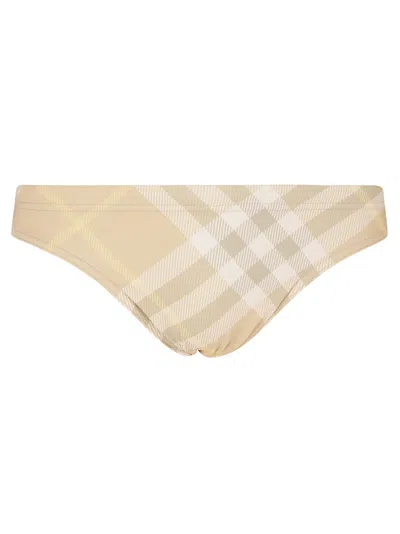 Burberry Classic Checkpattern Swimwear With Low-rise Cut In Yellow