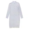 Burberry Buttoned Dress In Blue