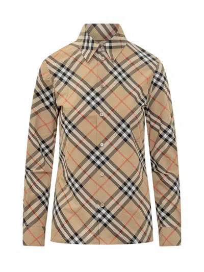 Burberry Classic Cotton Shirt In Gold