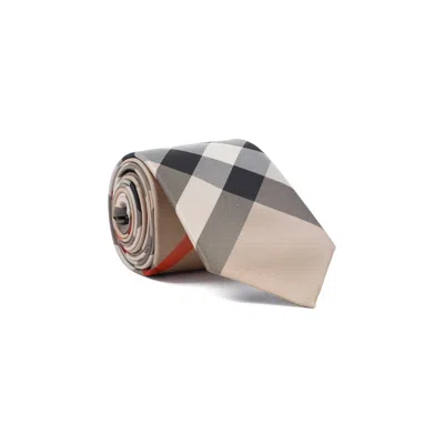 Burberry Classic Cut Check Silk Tie In Brown
