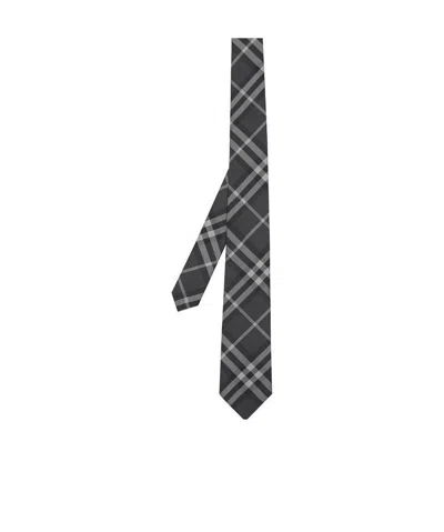 Burberry Classic Cut Vintage Check Silk Tie In Black