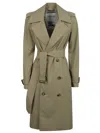 Burberry Classic Double-breasted Trench Coat In Gray