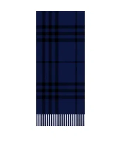 Burberry Classic Grid Scarf In Blue