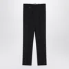 Burberry Classic Navy Blue Wool Blend Trousers In Blue