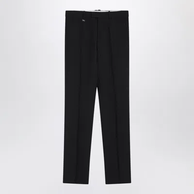 Burberry Classic Navy Blue Wool Blend Trousers