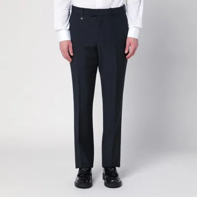 Burberry Classic Navy Blue Wool Blend Trousers