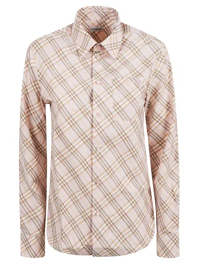 Burberry Classic Plaid Button-down Shirt In Pink