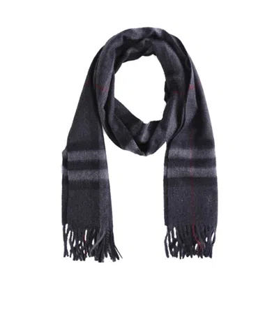 Burberry Classic Plaid Cashmere Scarf In Black