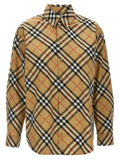 Burberry Classic Plaid Check Shirt In Brown