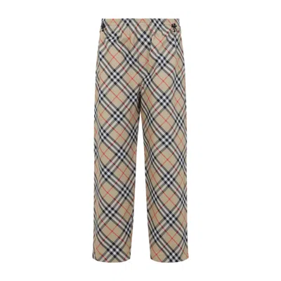 Burberry Classic Plaid Trousers In Neutrals