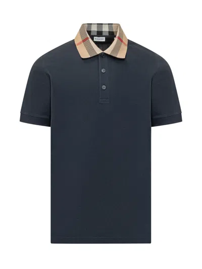 Burberry Classic Polo For Ss26 In Blue