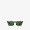 Burberry Rectangle-frame Sunglasses In Khaki
