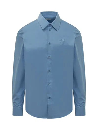 Burberry Classic Shirt With Elegant Collar And Buttons In Blue