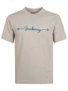 Burberry Mens Sail Knot Logo-text Crewneck Cotton T-shirt