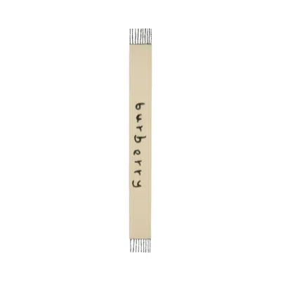 Pre-owned Burberry Classic Stripe Trim Scarf 'archive Beige' | Cream | Women's Size Onesize In White