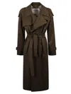 Burberry Classic Trench Coat With Double-breasted Front In Brown
