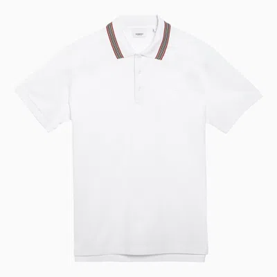 Burberry Classic White Cotton Pique Polo Shirt Men