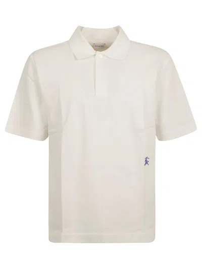 Burberry Classic White Polo Shirt In Neutral